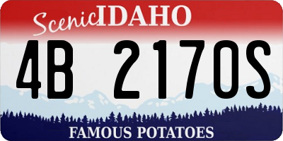 ID license plate 4B2170S