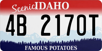 ID license plate 4B2170T
