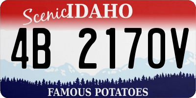ID license plate 4B2170V