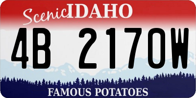 ID license plate 4B2170W