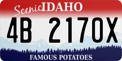 ID license plate 4B2170X