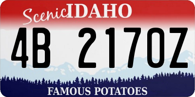 ID license plate 4B2170Z