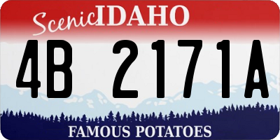 ID license plate 4B2171A