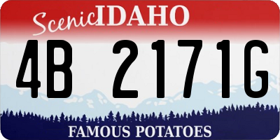 ID license plate 4B2171G