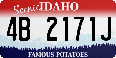 ID license plate 4B2171J