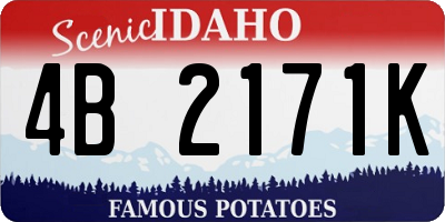 ID license plate 4B2171K