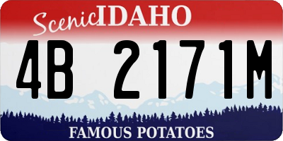 ID license plate 4B2171M