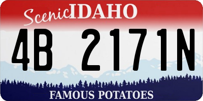 ID license plate 4B2171N