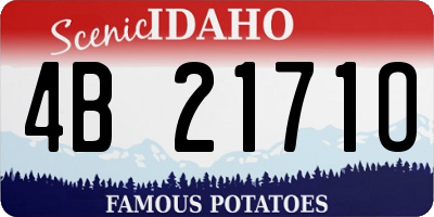 ID license plate 4B2171O