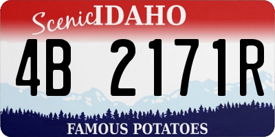 ID license plate 4B2171R