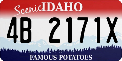 ID license plate 4B2171X