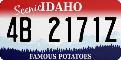 ID license plate 4B2171Z