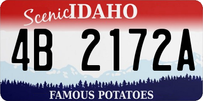 ID license plate 4B2172A