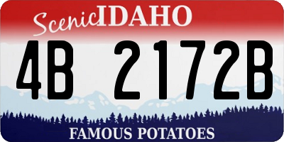 ID license plate 4B2172B