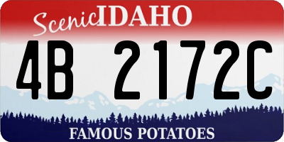 ID license plate 4B2172C