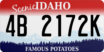 ID license plate 4B2172K