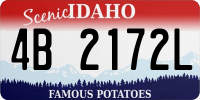 ID license plate 4B2172L