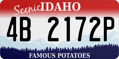 ID license plate 4B2172P