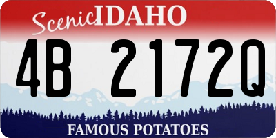 ID license plate 4B2172Q