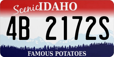 ID license plate 4B2172S