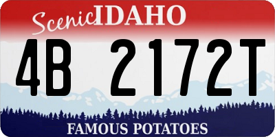 ID license plate 4B2172T