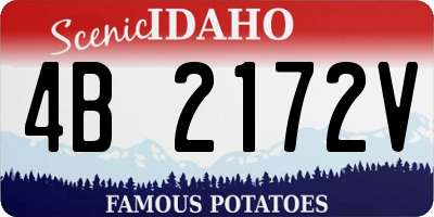 ID license plate 4B2172V