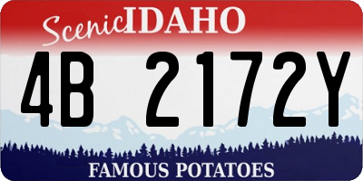 ID license plate 4B2172Y