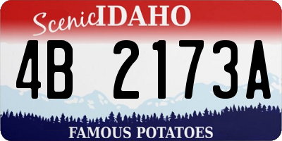 ID license plate 4B2173A