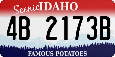 ID license plate 4B2173B