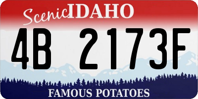 ID license plate 4B2173F