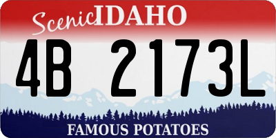 ID license plate 4B2173L