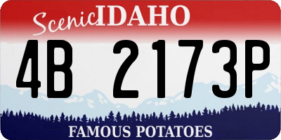 ID license plate 4B2173P
