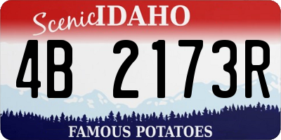 ID license plate 4B2173R