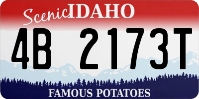 ID license plate 4B2173T