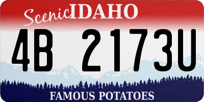 ID license plate 4B2173U