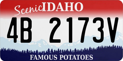 ID license plate 4B2173V