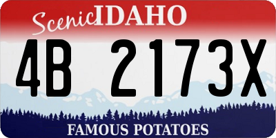 ID license plate 4B2173X