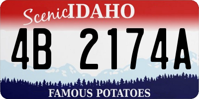 ID license plate 4B2174A