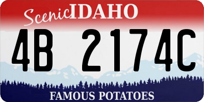 ID license plate 4B2174C