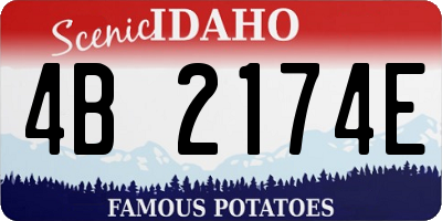 ID license plate 4B2174E