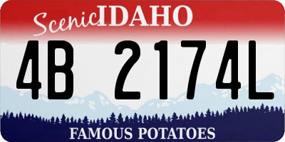 ID license plate 4B2174L
