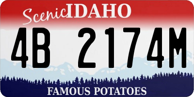 ID license plate 4B2174M