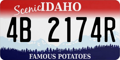 ID license plate 4B2174R