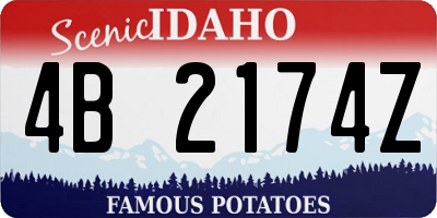 ID license plate 4B2174Z