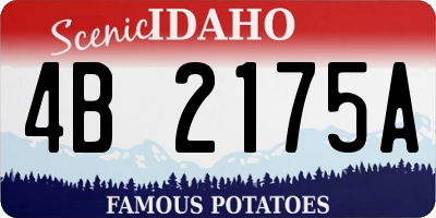 ID license plate 4B2175A