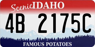 ID license plate 4B2175C