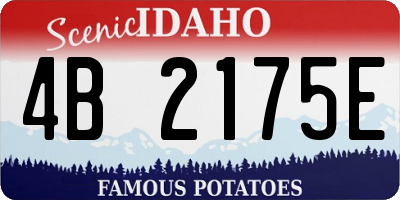 ID license plate 4B2175E