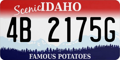 ID license plate 4B2175G