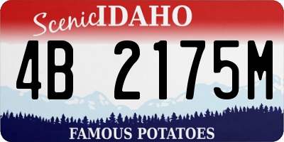 ID license plate 4B2175M