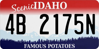 ID license plate 4B2175N